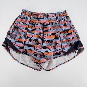 Lululemon Speed Up Shorts 4 Tall Multicolor Abstract Print Lined‎ Running